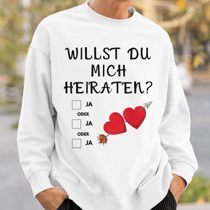 Marriage Proposal Willst Du Mich Heiraten Sweatshirt Geschenke für Ihn