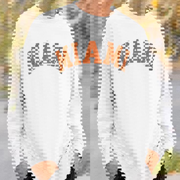 Miami Florida Retro Vintage Weathered Sweatshirt Gifts for Him Miami Florida Retro Vintage Weathered Sweatshirt Gifts for Him