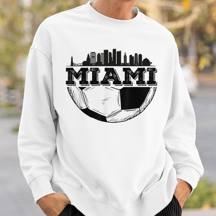 Miami Soccer Distressed Futbol 305 Sweatshirt Gifts for Him