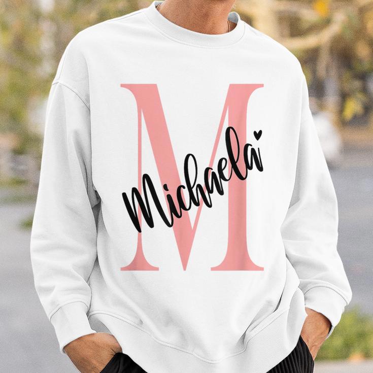 Michaela Nameorname Mit Monogramm Personalisiert Rosa Sweatshirt Geschenke für Ihn