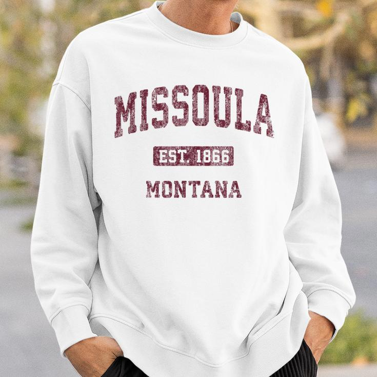 Missoula Montana Mt Vintage Athletic Sports Sweatshirt Gifts for Him