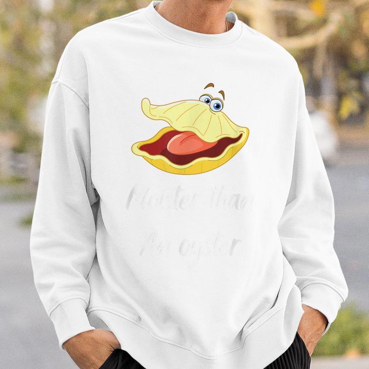 Moister Than An Oyster Cartoon Pun Sweatshirt Gifts for Him