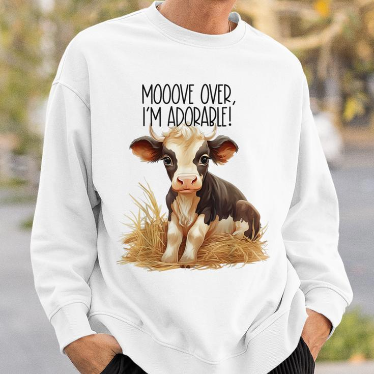 Mooove Over I'm Adorable Cute Cow Sounds Toddler Sweatshirt Gifts for Him