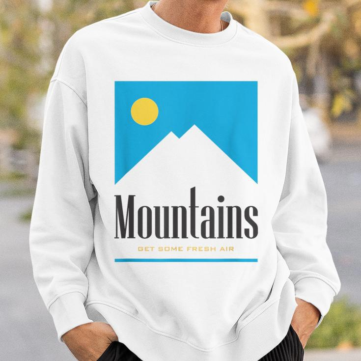 Mountains Get Some Fresh Good Air Cigarette Sweatshirt Gifts for Him