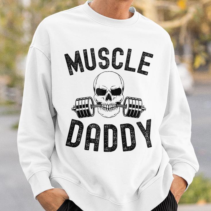 Muscle Daddy Gewichtheber Skelett Langhantel Papa Workout Kapuzenjacke Sweatshirt Geschenke für Ihn