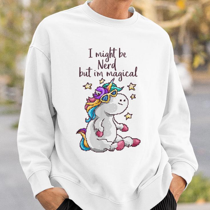 Nerd Pixel Einhorn 80S Sweatshirt Geschenke für Ihn