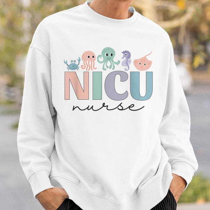 Nicu Ocean Sea Animals Neonatal Intensive Care Unit Nurse Sweatshirt Gifts for Him