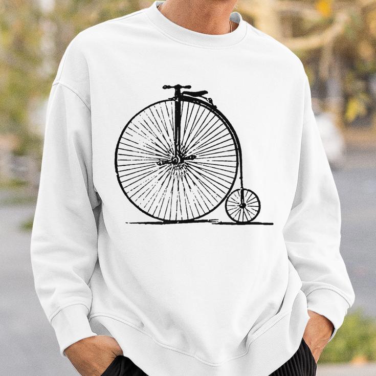 Old School Penny Farthing High Wheel Bike Bicycle Vintage Sweatshirt Gifts for Him