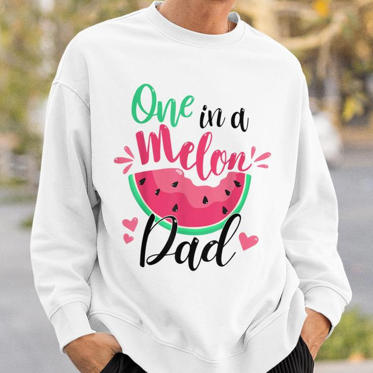 One In A Melon Dad Summer Birthday Party Matching Family Sweatshirt Gifts for Him
