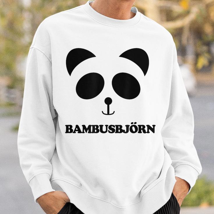 Panda-Gesicht Sweatshirt Bambusbjörn, Witzig & Unisex Weiß Geschenke für Ihn