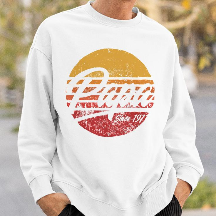 Papa Seit 1971 50 Geburtstag 50 Jahre Als Papa Retro Sweatshirt Geschenke für Ihn