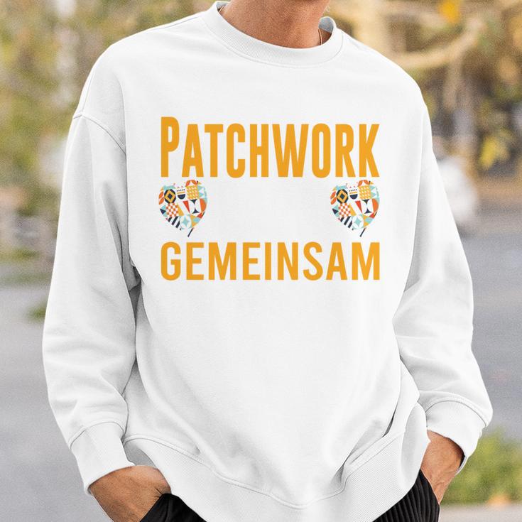 Patchwork Papa Gemeinsam Sind Wir Stark Bonus Papa Spruch Sweatshirt Geschenke für Ihn