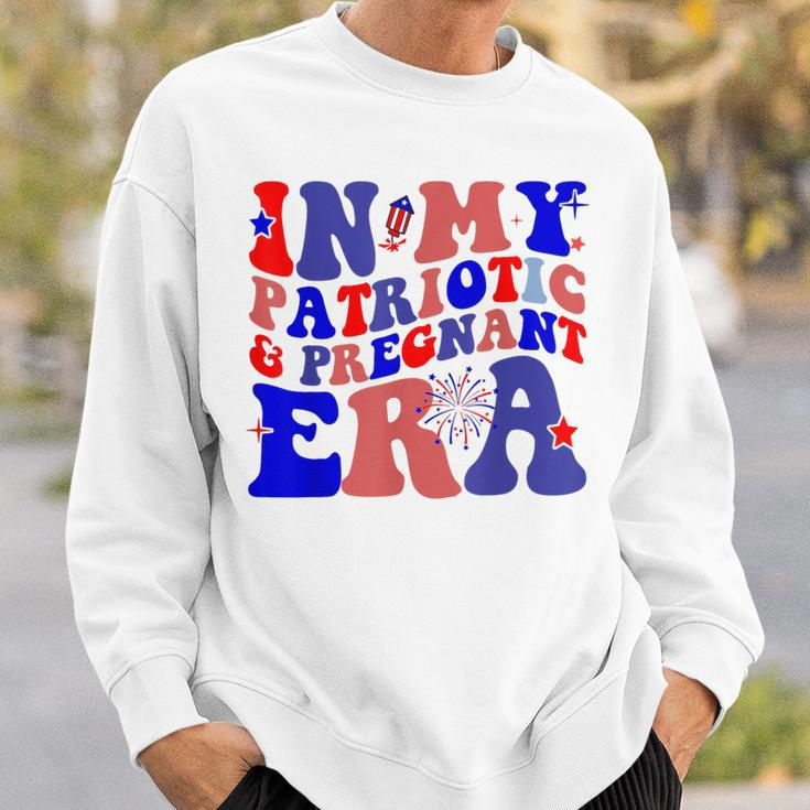 In My Patriotic And Pregnant Era 4Th Of July Pregnancy Sweatshirt Gifts for Him