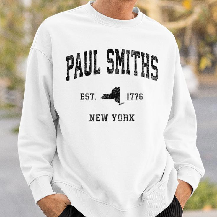 Paul Smiths New York Ny Vintage Athletic Black Sports Sweatshirt Gifts for Him