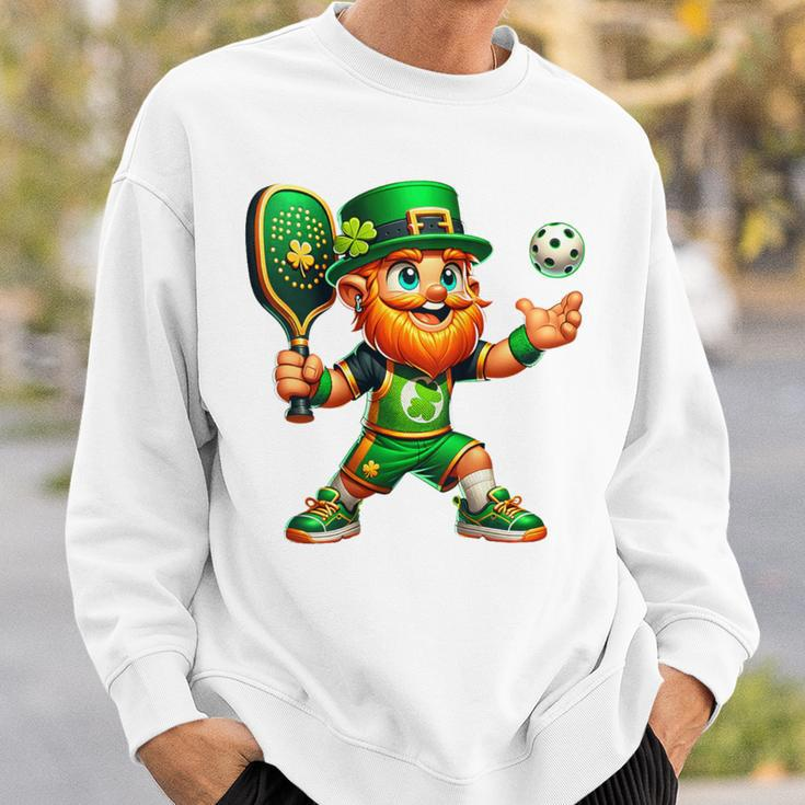 Pickleball Leprechaun St Patrick's Day Pickleball Player Sweatshirt Gifts for Him
