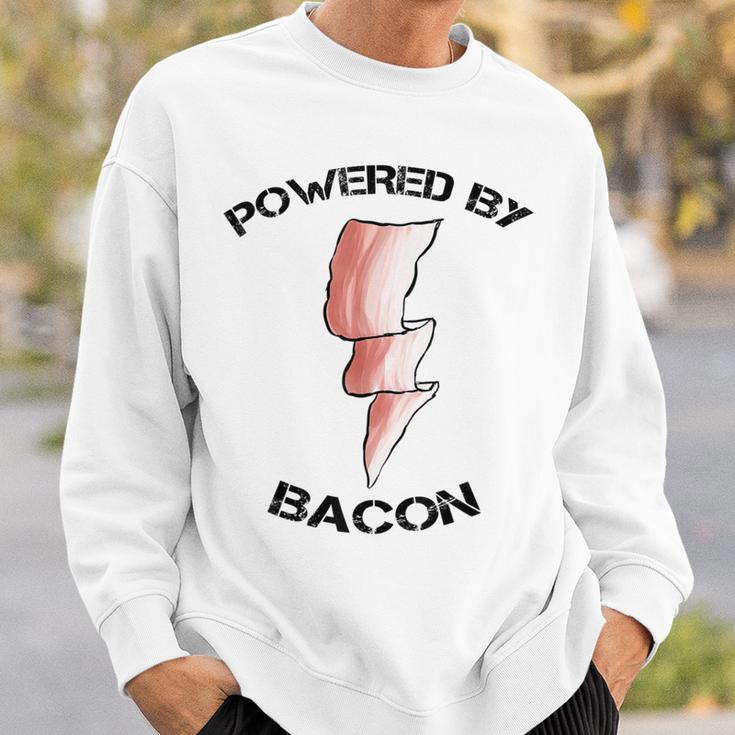 Powered By Bacon Meat Lovers Sweatshirt Gifts for Him