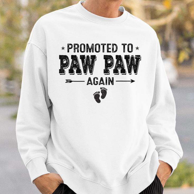 Promoted To Paw Paw Again Grandparents Baby Announcement Sweatshirt Gifts for Him