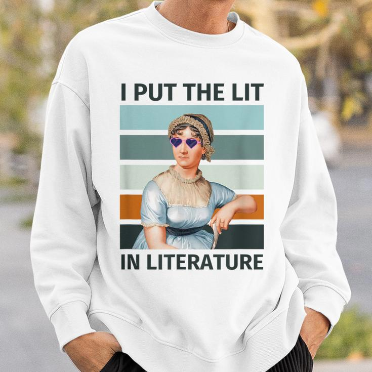 I Put The Lit In Literature Vintage Jane Austen Sunglasses Sweatshirt Gifts for Him