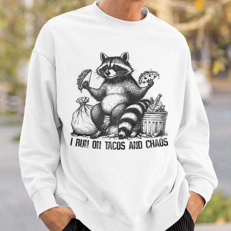 Raccoon Tacos And Chaos Mexican Food Lover Quote Sweatshirt Gifts for Him