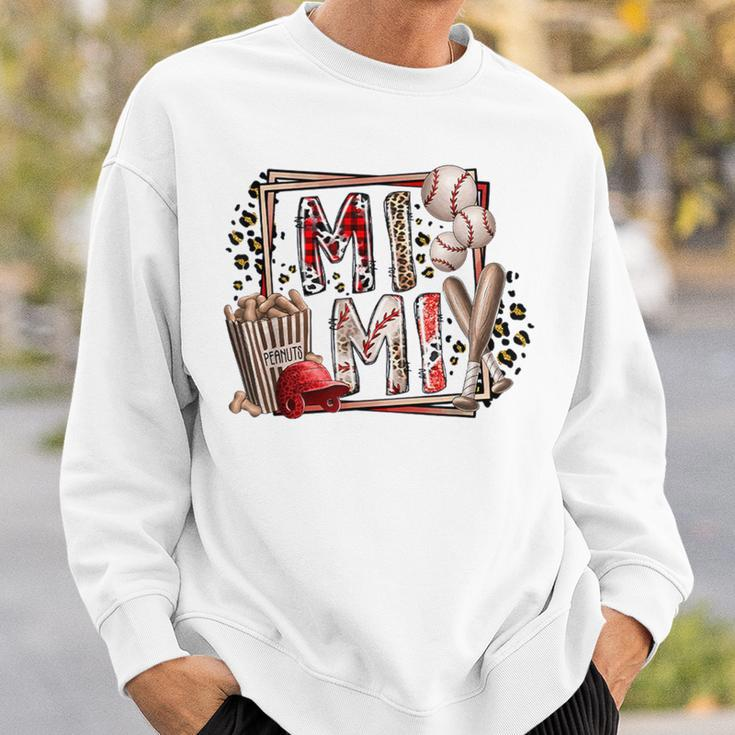 Retro Leopard Baseball Mimi Baseball Lover Sweatshirt Gifts for Him