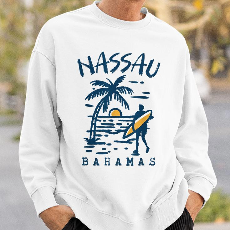 Retro Nassau Bahamas Trip Bahamas Vacation Beach Sunset Sweatshirt Gifts for Him