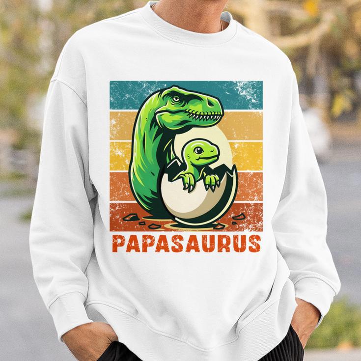 Retro Papasaurusatertag Bester Papa T-Rex Papa Dinosaur Sweatshirt Geschenke für Ihn