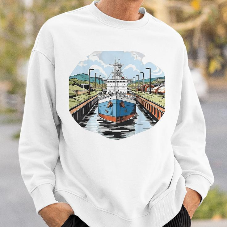 Retro Style Panama Canal Sweatshirt Gifts for Him