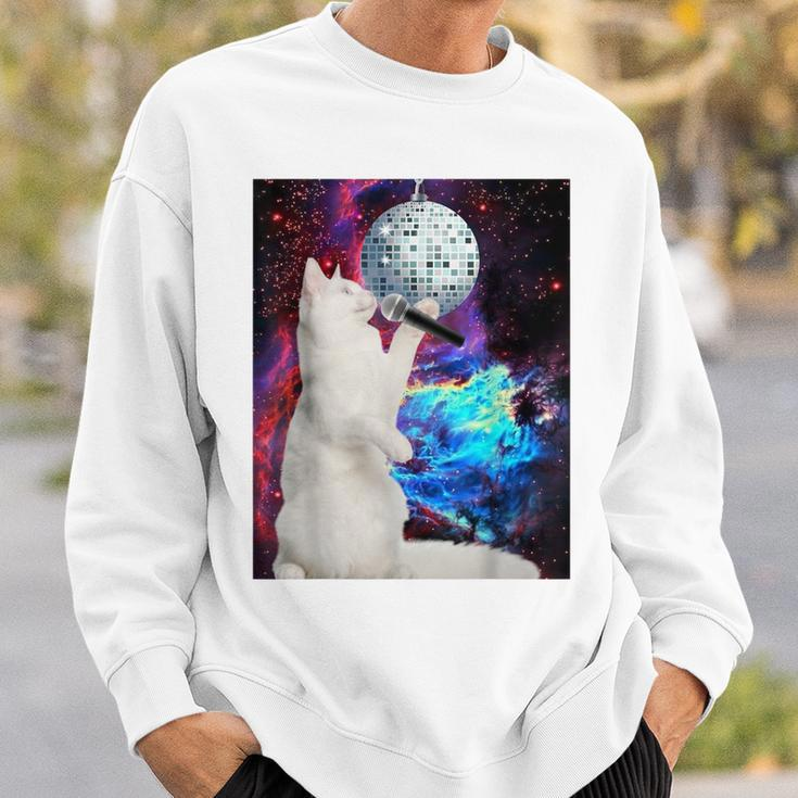 Singing Disco Cat In Space For Cat Lovers Sweatshirt Gifts for Him