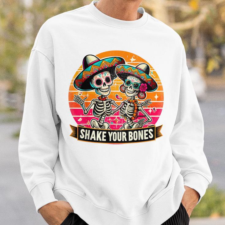 Skeleton Cinco De Mayo Mexican Dancing Couple Vintage Sweatshirt Gifts for Him