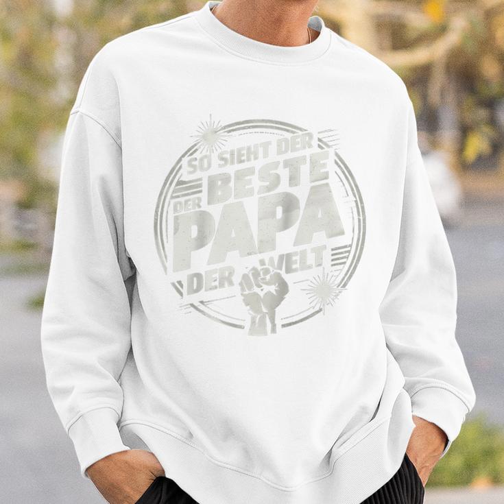 So Sieht Der Beste Papa Der Weltatertags -Atertag Opa Raglan Sweatshirt Geschenke für Ihn