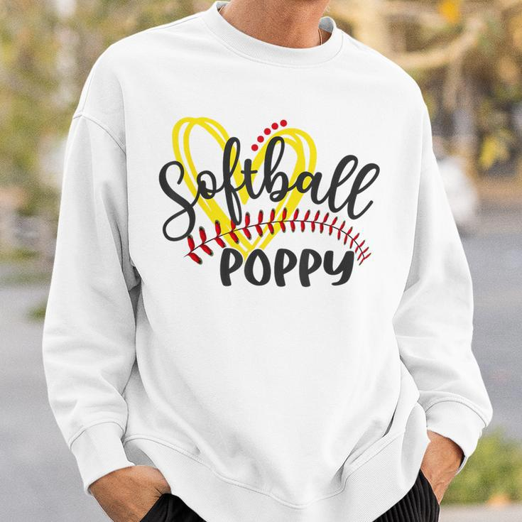 Softball Poppy Heart Ball Poppy Pride Sweatshirt Gifts for Him