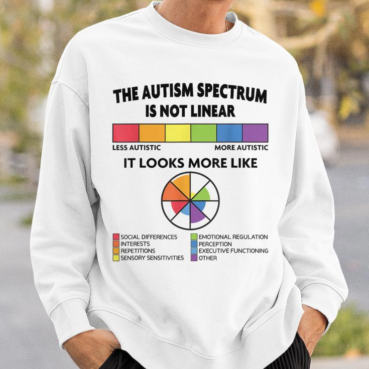 Spectrum Is Not Linear Autistic Pride Autism Awareness Month Sweatshirt Gifts for Him