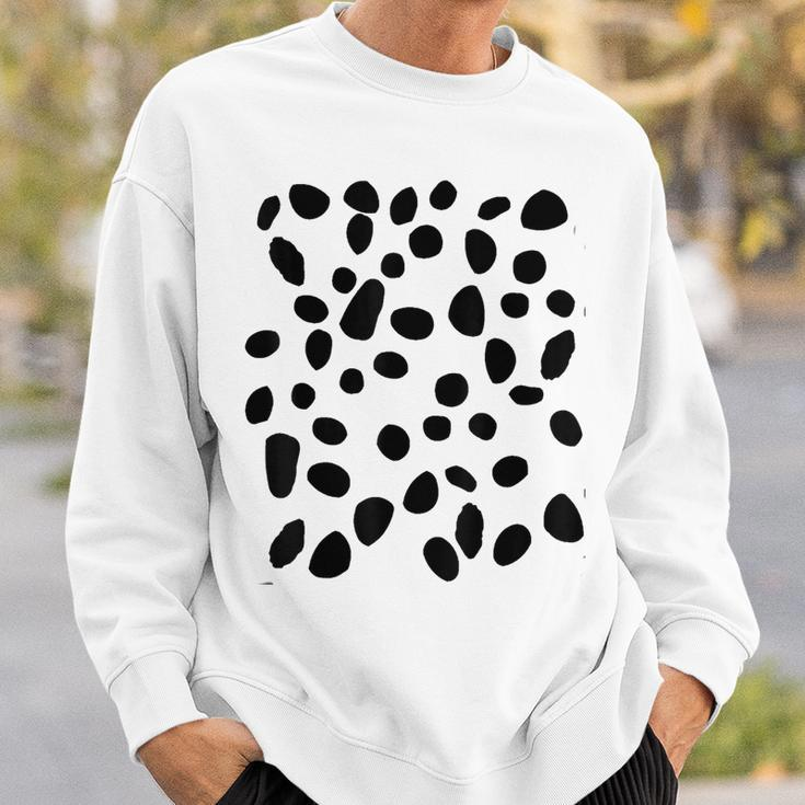 Spotted White With Black Polka Dots Dalmatian Sweatshirt Gifts for Him