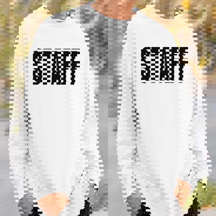 Staff Atrás Negro Texto Uniforme Para Adultos Blanco Camisa de entrenamiento Regalos para él