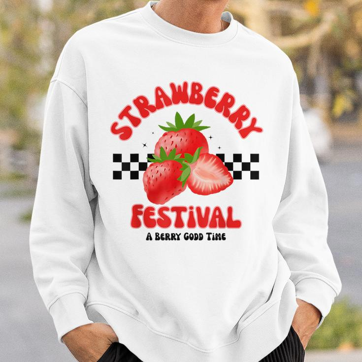 Strawberry Festival A Berry Good Time Fruit Season Women Sweatshirt Gifts for Him