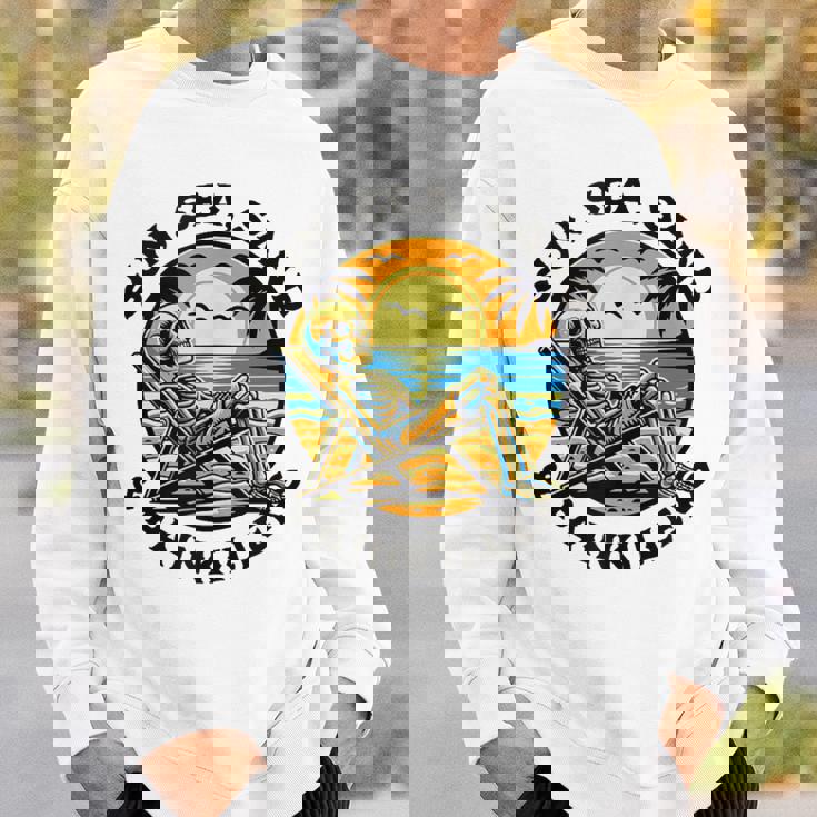Sun Sea San Painkillers Chronic Pain Illness Spoonie Humour Sweatshirt Gifts for Him