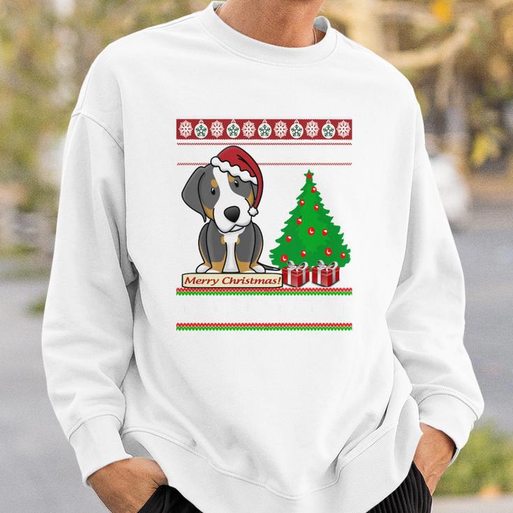 Sweatshirt Noël Thème Chien Beagle - Coupe Classique - Col Tissé - 241 G - Idée Cadeau Fêtes Humour Animal