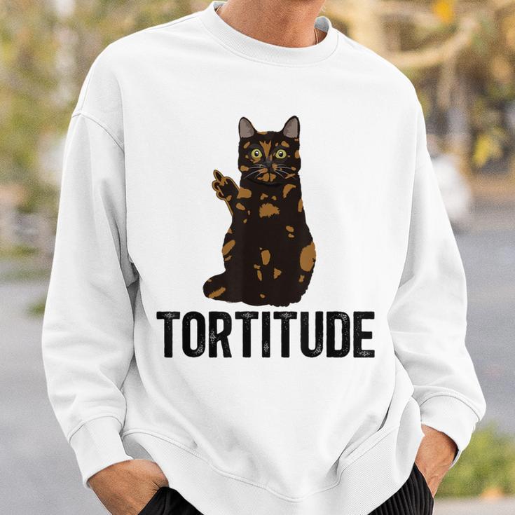 Tortitude Tortoiseshell Cat Owner Tortie Cat Lover Sweatshirt Gifts for Him