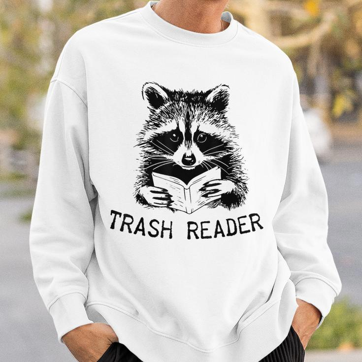 Trash Reader Bookish Raccoon Book Lover Opossum Meme Sweatshirt Gifts for Him