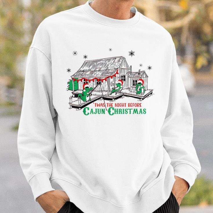 'Twas The Night Before Cajun Christmas Crocodile Xmas Sweatshirt Gifts for Him