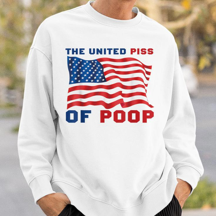 The United Piss Of Poop American Flag Saying Sweatshirt Gifts for Him