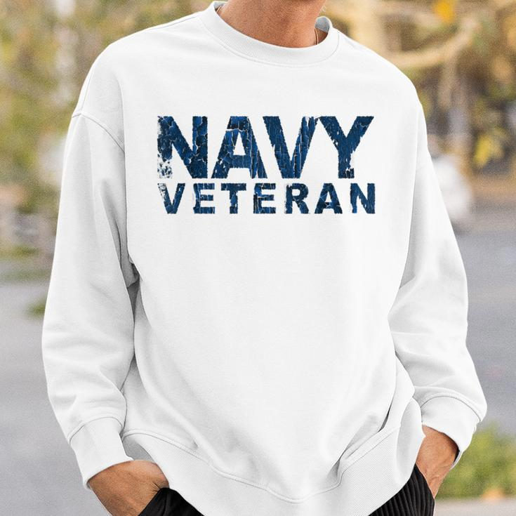 United States Navy Veteran Faded Grunge Sweatshirt Gifts for Him