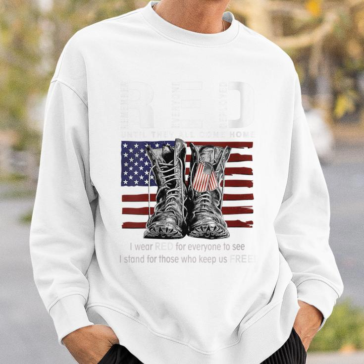 Until They Come Home My Soldier Red Friday Military Vintage Sweatshirt Gifts for Him