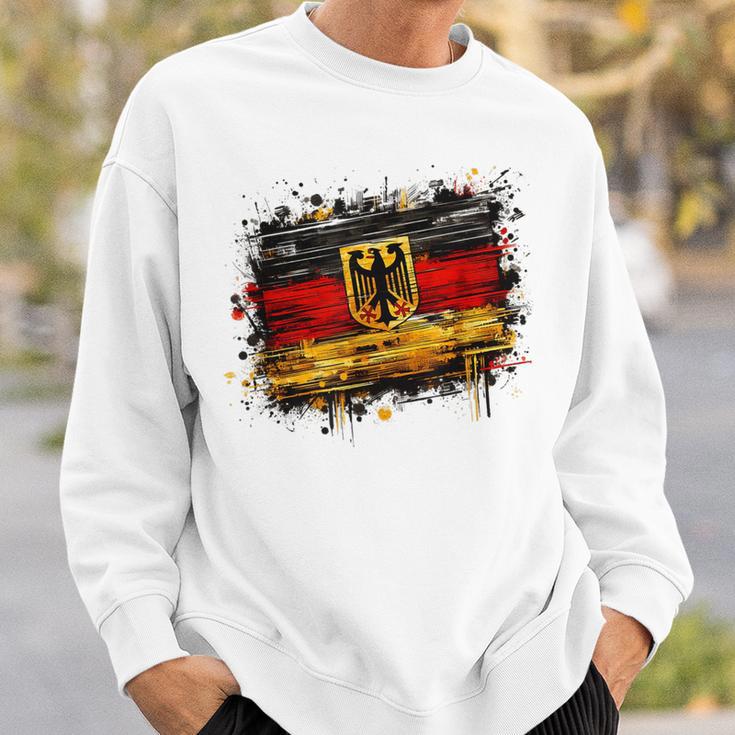 Vintage Deutsch Banner Fan Deutschland Flagge Retro Kunst Sweatshirt Geschenke für Ihn