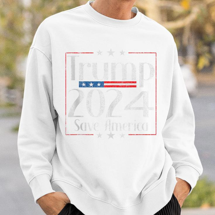 Vintage Trump 2024 Save America Vote Trump 2024 Sweatshirt Gifts for Him