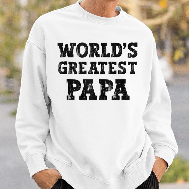 Vintage World's Greatest Papa Best Dadater Wertschätzung Sweatshirt Geschenke für Ihn