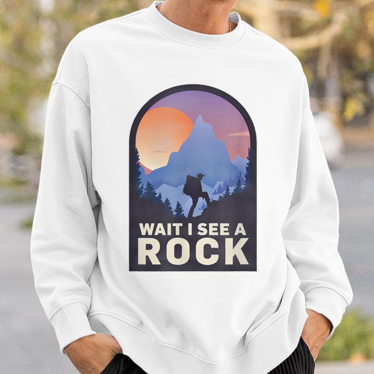 Wait I See A Rock Geology Geologist Sweatshirt Gifts for Him