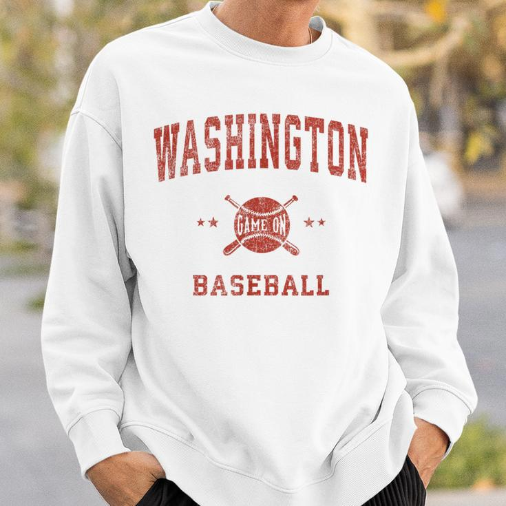 Washington Vintage Baseball Throwback Retro Sweatshirt Gifts for Him