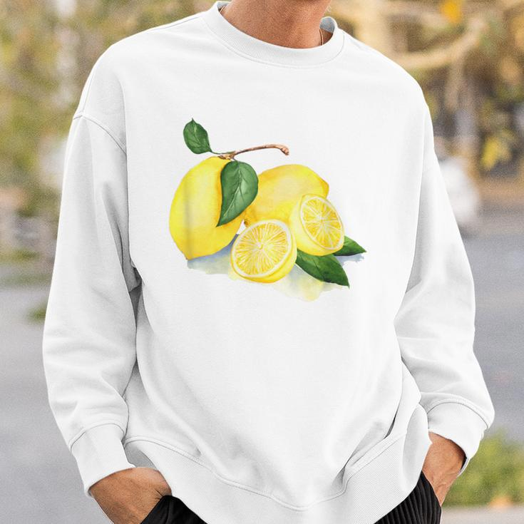 Watercolour Picture On Lemon Sweatshirt Geschenke für Ihn