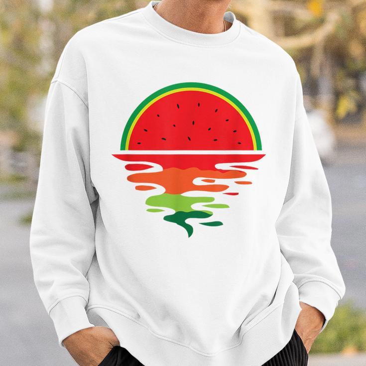 Watermelon Summer Sunset Fruit Watermelon Sweatshirt Geschenke für Ihn